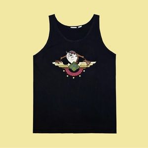 90s Embroidered Taz “Chewin’ Up The Road” Shirt 🏍🌲